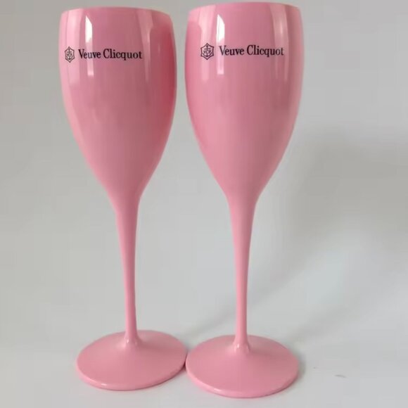 1 Pair of Veuve Clicquot Acrylic Champagne Flutes - Picture 2 of 3